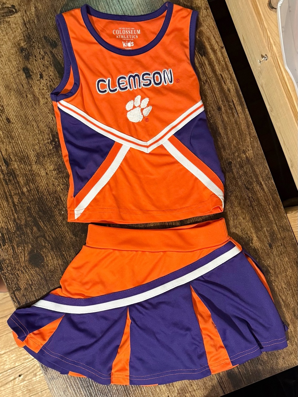 Colosseum Kids' Clemson Orange & Purple Tank Top and Skirt Set